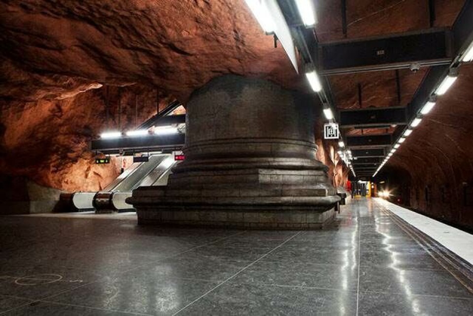 Den smukke metro i Stockholm