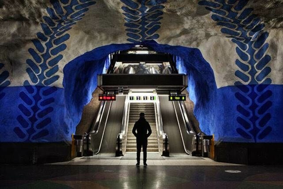 Den smukke metro i Stockholm