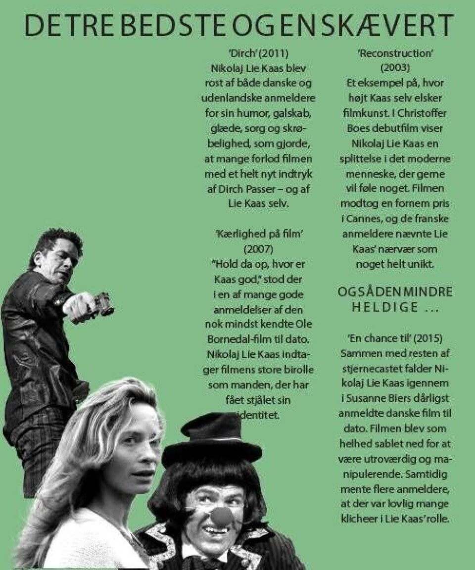 10 nøglescener fra Nikolaj Lie Kaas' liv