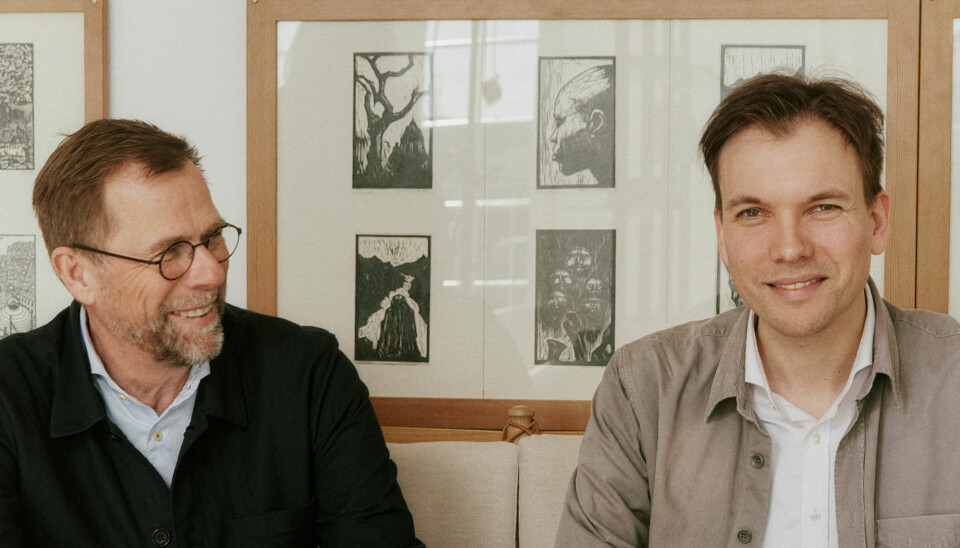 Thomas Graversen (t.v.) med sønnen Rasmus Graversen, der er tredje generation i ledelsen af Fredericia Furniture.