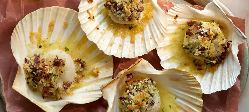 Du vil servere ægte tapas? Så prøv disse gratinerede kammuslinger