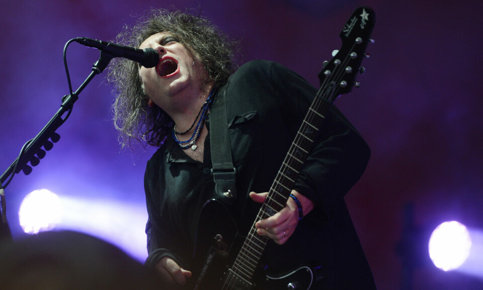 Forsanger i The Cure, Robert Smith, på Roskilde Festival