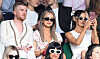 Internetpersonlighed Luke Hamnett og Maura Higgins sidder på tribunerne til tennisturneringen i Wimbledon 2026.